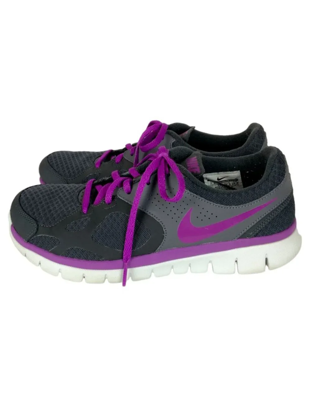 Nike Flex 2012 RN Womens Running Shoes 7.5 Gray Pink Mesh Lightweight Sneakers